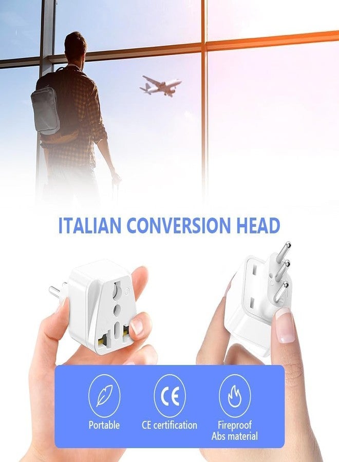 rts India to Italy Plug Adapter Italy Plug Adapter Travel Adaptor Universal Travel Adapter Plug Type L Italian Converter Power Adapter for Chile/Rome/Ethiopia/Libya/Syria/Tunisia/Uruguay - Image 4